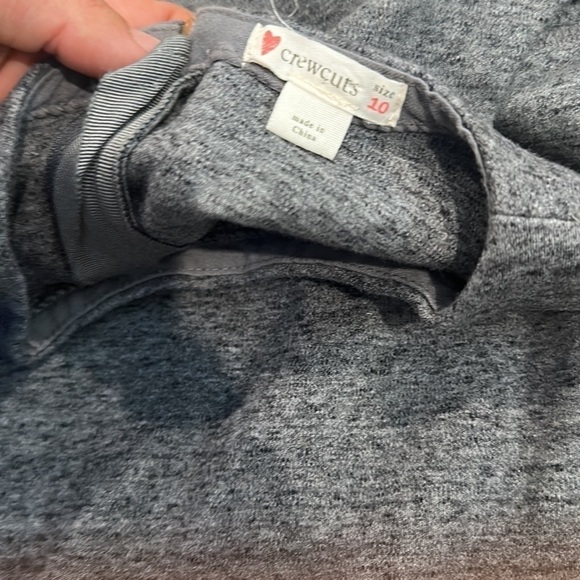 CREWCUTS girls GRAY KNIT DRESS 10 embellished jewels - Picture 4 of 6